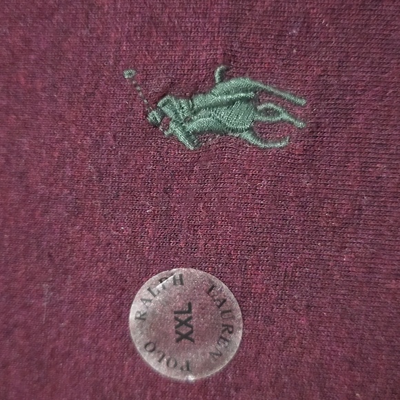 Polo Ralph Lauren Maroon Quarter Zip Pullover Men's Size XXL - Picture 10 of 17